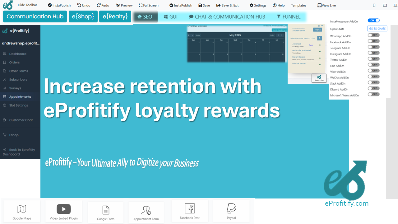 Increase retention with eProfitify loyalty rewards